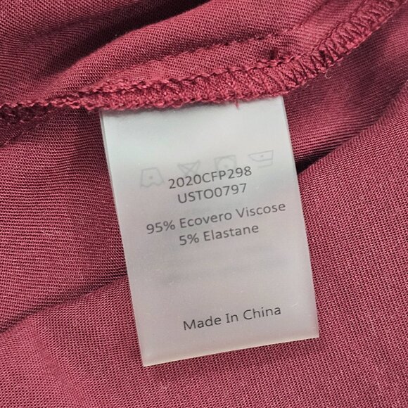 Universal Standard Wren Burgundy Eco Pocket Button Front Top Women's Size XS NWT - Picture 10 of 15